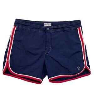 VTG Gant Rugger Mens Small‎ Swim Trunks Board Shorts Zipper Pockets Liner
